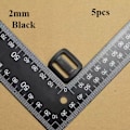 Miniatyrbillede 1 af 10: 5 stk Tri Glide Slider Ladder Låsespænder SORT 2MM Black 2mm