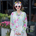 Miniatyrbilde 3 av 10: Dame Sommer Tynn Chiffon Skjorte Kort Topp Sjal