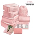 Miniatyrbillede 7 af 10: 9stk Bagageopbevaringstasker Rejsekufferttasker PINK Pink