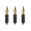 Miniatyrbillede 1 af 5: 3 STK Pennespids Nib Guld
