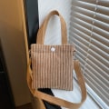 Miniatyrbild 2 av 10: Axelväska i canvas Crossbody liten väska SVART black