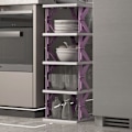 Miniatyrbilde 8 av 10: Sammenleggbare skostativer Skoskap GRÅ 4 LAG GRÅ 4 LAG Gray 4 layers