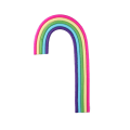 Miniatyrbillede 10 af 10: Cake Topper Bolde Rainbow Cake Toppers MULTICOLOR Multicolor