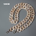 Miniatyrbillede 1 af 10: Akryl Resin Taskekæder Skuldertaskestropper 120CM BEIGE 120CM 120cm beige