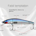 Miniatyrbilde 3 av 6: 2 stk Naturtro fiskeagn Falsk fiskelokk BLÅ C C BLUE C-C