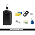 Miniatyrbilde 6 av 10: Bilnøkkelveske Nøkkelholder SORT MED SPENNE MED SPENNE Black With Buckle-With Buckle