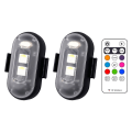 Miniatyrbilde 1 av 10: 8 fargede LED-strobelys Flylys 2 stk 2 stk 2Pcs