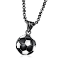 Miniatyrbillede 1 af 10: Fodbold halskæder Casual fodbold vedhæng SORT Black
