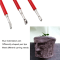 Miniatyrbillede 4 af 10: Carving Indentation Pen Clay Crimping Pen Læder Gravering Pen