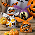 Miniatyrbild 5 av 10: 50 kpl Halloween karkkipussit leivontapakkaus C C