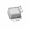 Miniatyrbillede 2 af 6: 10 stk Transparente nøglehætter Dobbeltlags nøglehætter SORT black