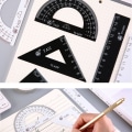Pikkukuva 3 / 10: 4 kpl/ set Piirustustyökalut Math Geometry Tool MUSTA black