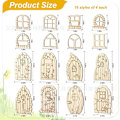 Pikkukuva 2 / 10: 48/64 kpl Miniature Fairy Door Tonttutalon portti 4 (48 KPL) 4 (48 KPL) 4(48pcs)