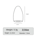 Miniatyrbilde 1 av 10: 1/2/3/4/5 stk Fiske Tungsten fallsynke 5.3G-3STK 5.3G-3STK 5.3g-3pcs