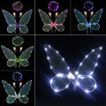 Pikkukuva 10 / 10: 1 set LED Fairy Wings Butterfly Wings VALKOINEN white