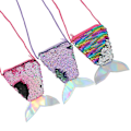 Miniatyrbilde 3 av 10: Mermaid Tail Myntpung Nøkler Pose Kortholder HVIT&FLERE FARGER White&Multicolor