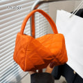 Miniatyrbillede 1 af 10: Quiltet mulepose Plaid håndtasker ORANGE orange