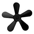 Miniatyrbilde 1 av 10: Peis Vifteblader Vedovn Vifteblader SORT black