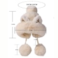 Miniatyrbilde 2 av 10: Varme strikkede luer pelsbeanie lue HVIT white