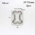 Miniatyrbilde 1 av 10: 2stk Spring Ring Spenner Karabiner Vesker Håndvesker SØLV Silver 35x53mm