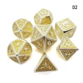 Miniatyrbilde 1 av 10: 7 stk/sett DND metallterninger polyedriske terninger 02 02 02