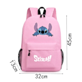 Miniatyrbillede 2 af 9: 3-delt Set Stitch Rygsæk Skulderrygsæk Canvas SORT B ​​B BLACK B