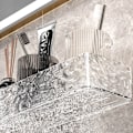 Miniatyrbillede 5 af 8: Opbevaringsstativ til badeværelset Vægopbevaringsstativ GRÅ Grey