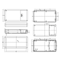 Pikkukuva 7 / 10: 1/2kpl elektroninen projektilaatikko vedenpitävä cover Project MUSTA Black 2pcs-2pcs