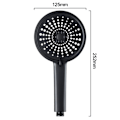Miniatyrbilde 3 av 10: 12,5cm Dusjhode Vannbesparende sprinkler SORT black