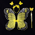 Pikkukuva 1 / 10: Lasten pukurekvisiitta Butterfly Wings -setit KELTAINEN 3 KPL / SET 3 Yellow 3 pcs/set-3 pcs/set
