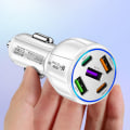 Miniatyrbild 2 av 10: Billaddare Bil Snabbladdare VIT White