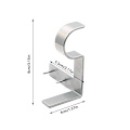 Pikkukuva 2 / 10: Verhotangon pidike Verhotangon pidike SILVER 3 KPL 3 KPL Silver 3Pcs-3Pcs