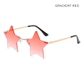 Miniatyrbild 1 av 10: Båglösa solglasögon Star Shape GRADIENT RED GRADIENT RED Gradient Red