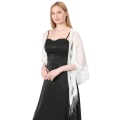 Miniatyrbilde 1 av 10: Aftenkjoler Sjal Lady Cape Wraps HVIT HVIT White