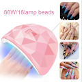 Miniatyrbild 3 av 10: Nageltork UV LED Nagellampa VIT 2 2 white 2-2