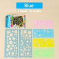 Miniatyrbild 1 av 10: Scratch Paper Art Rainbow Scratch Note Book BLÅ MED 6 LINJER Blue With 6 rulers-With 6 rulers