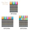 Miniatyrbild 2 av 9: Double Line Penna Metallic Markers 20ST/ SET