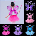 Pikkukuva 10 / 10: Lasten pukurekvisiitta Butterfly Wings -setit PUNAINEN 3 KPL / SET 3 Red 3 pcs/set-3 pcs/set