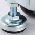 Miniatyrbilde 3 av 7: 4 stk trinsehjul 2" svingbare trinser Utjevningsplate hjul