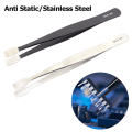 Miniatyrbilde 8 av 10: Pinsett i rustfritt stål Øyenbrynsklips ANTI STATIC ANTI STATIC Anti Static