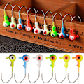 Pikkukuva 10 / 10: 20 kpl pyöreä lyijypää koukku jigging syötti 2,5 cm 0,8 GMIX COLOR MIX 2.5cm 0.8gMix color
