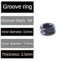 Miniatyrbillede 1 af 10: Fiskestang Wire Ring Fiskeline Guide 5SORT-50STK 5Black-50pcs