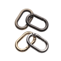Miniatyrbillede 10 af 10: 5 stk Fjeder Ovale Ringe Taske Bæltespænder SORT 40MM Black 40mm