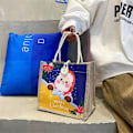 Miniatyrbilde 7 av 10: 2stk Håndtak Godteripose Tote Bag SORT SORT Black