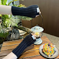 Miniatyrbillede 1 af 9: Halvfingerhandsker Strikkede handsker SORT black