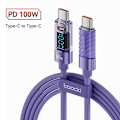 Miniatyrbillede 1 af 9: Mobildatakabel Ladekabel 2M100W C-C LILLA 100W C-C 2m100W C-C Purple