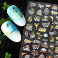 Miniatyrbillede 3 af 10: 8Sheets Nail Art Decals Negle Stickers Negle Decor
