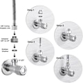 Miniatyrbilde 2 av 6: 4 stk 1/2 til 3/8 vannledningsadapter Vannslangeadapterrør 4 pcs