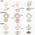 Miniatyrbillede 2 af 10: 10 STK Fotoclips Dobbeltsider GULD KANIN KANIN gold rabbit-rabbit