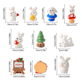 Miniatyrbillede 2 af 10: Bunnies Miniature Figurine 3D Rabbit Ornament 06 06 06